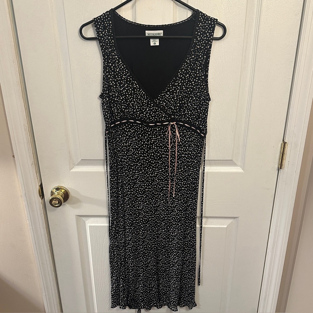 Black and White Polka Dot Maternity Dress